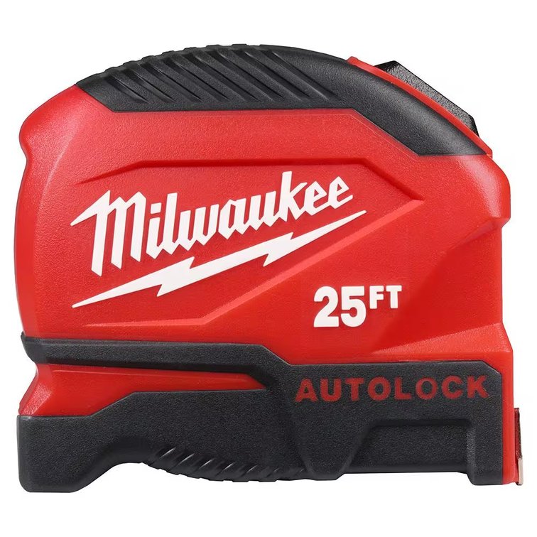 Compact Auto Lock Tape Measure 25 ft/9 ft Standout