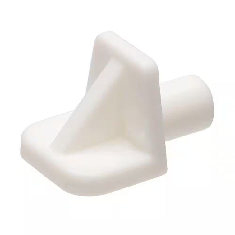 5 mm Nylon Shelf Support in White (8-Piece)