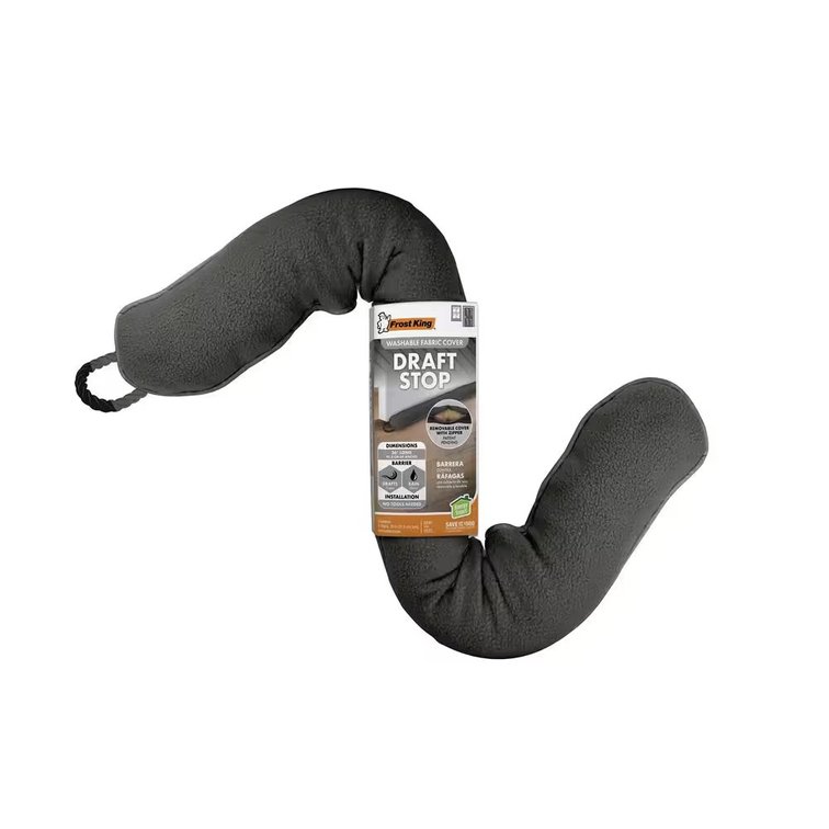 Frost King Draft Stop with Zipper Dark Grey