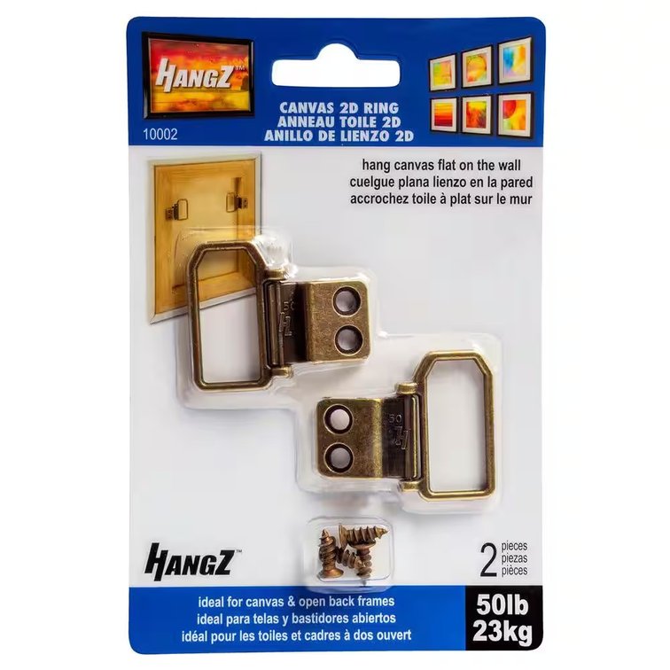 (2x) 50 lb. Canvas 2-Hole D Ring Hanger (2-Pack)