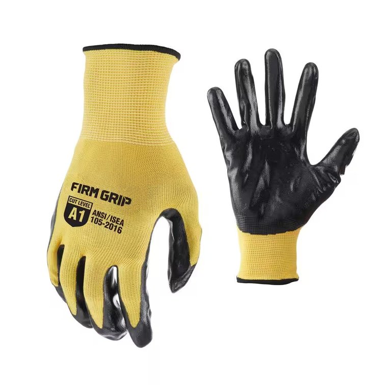 Firm Grip Large Nitrile Coated Work Gloves (10)