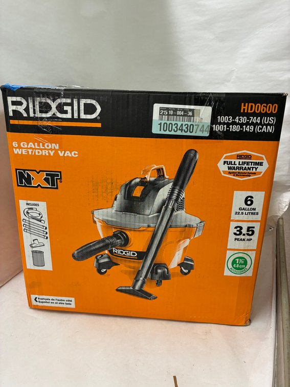 Ridgid 6 Gal Wet/Dry Vac