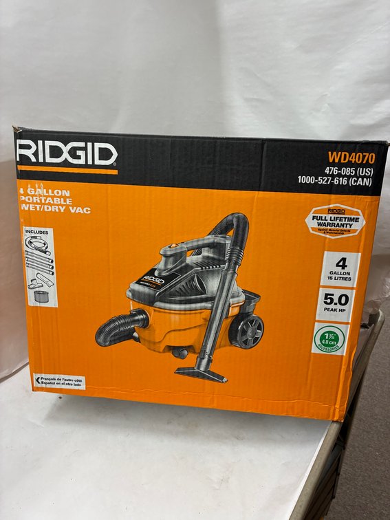 Ridgid 4 Gal Portable Wet/Dry Vac