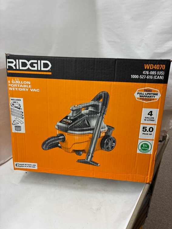 Ridgid 4 Gal Portable Wet/Dry Vac