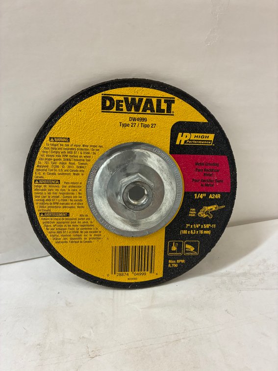 (5x bid) Dewalt 7" Metal Grinding Wheel