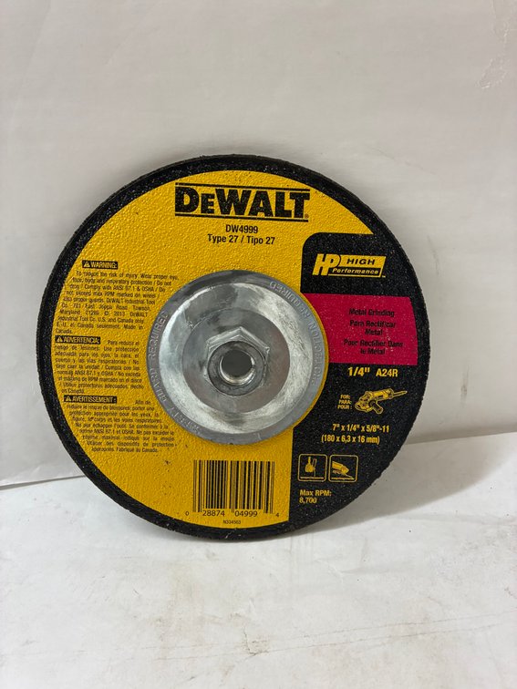 (5x bid) Dewalt 7" Metal Grinding Wheel