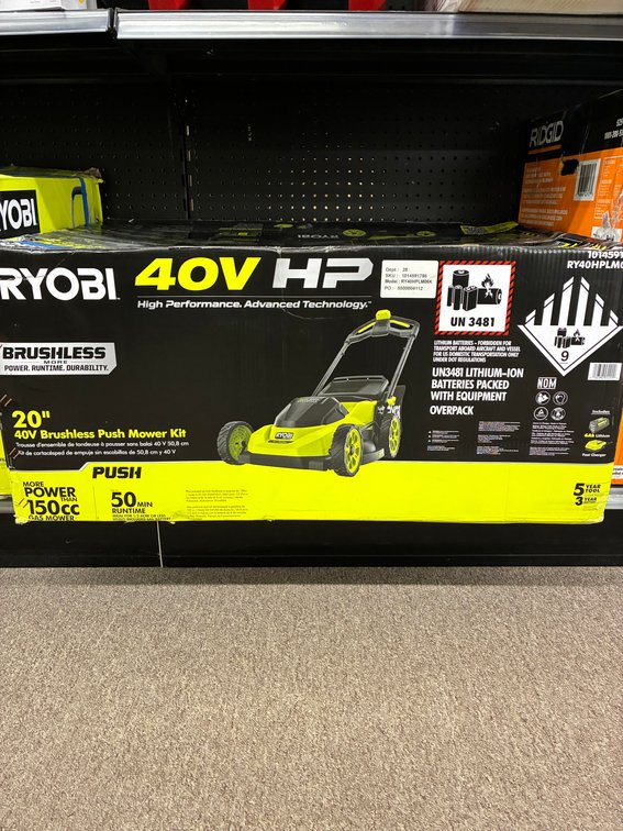 Ryobi 40v 20" Push Mower