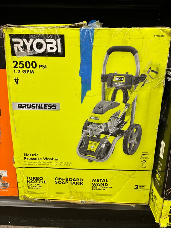 Ryobi 2500psi Electric Pressure Washer