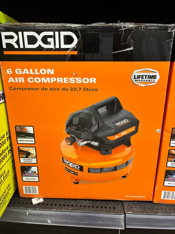 Ridgid 6 Gal Air Compressor