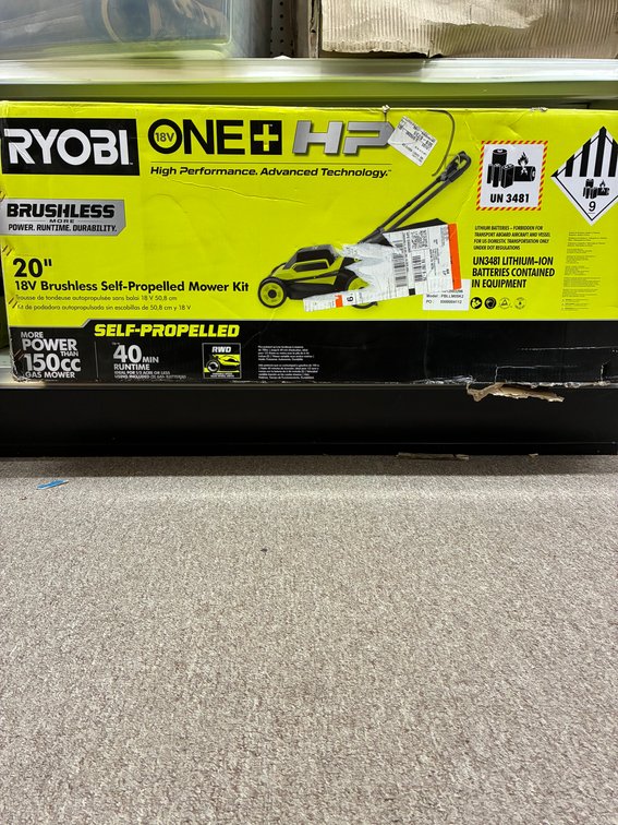 Ryobi 18v 20" Self Propelled Push Mower