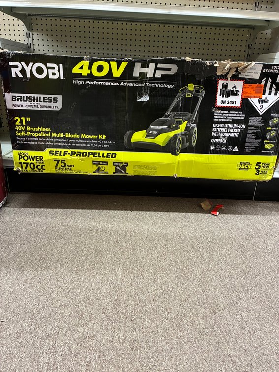 Ryobi 40v 21" Self Propelled Push Mower