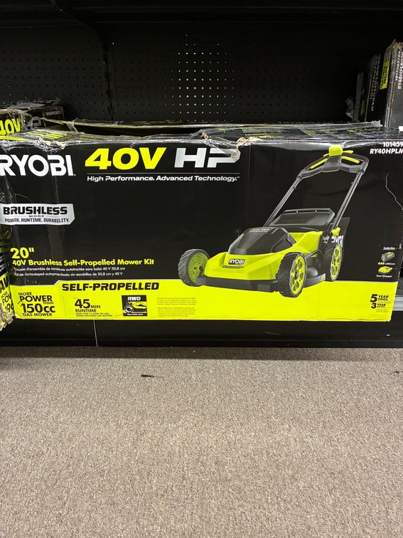 Ryobi 40v 20" Self Propelled Push Mower