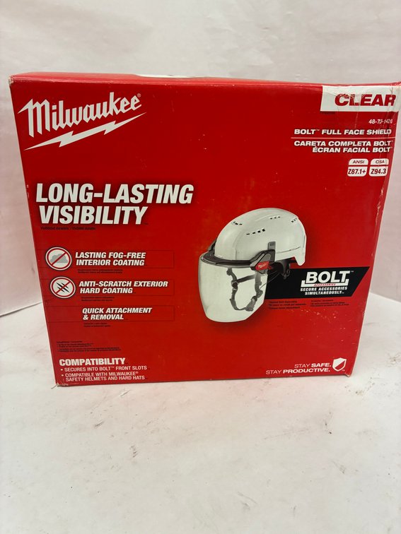 Milwaukee Bolt Full Face Shield