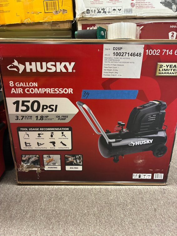 Husky 8 Gallon Air Compressor
