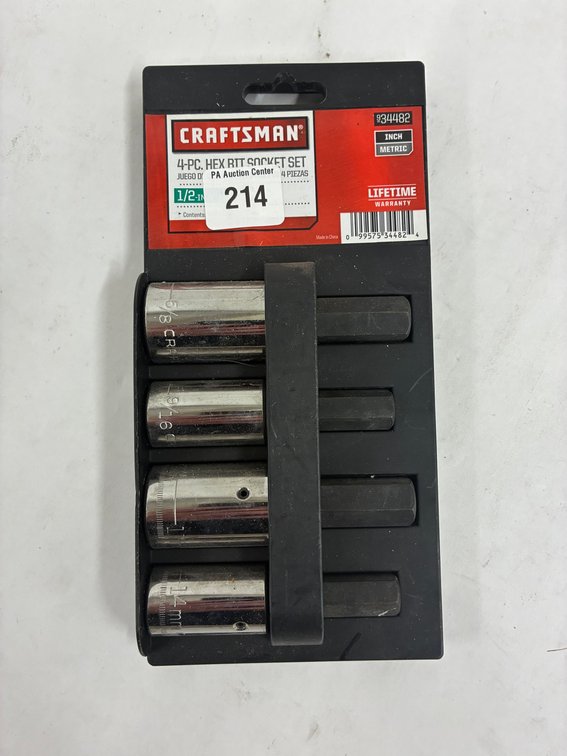 Craftsman 4pc Hex Bit Socket Set 1/2" Drive