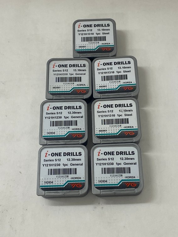 (7) YG Series S12 Drill Inserts
