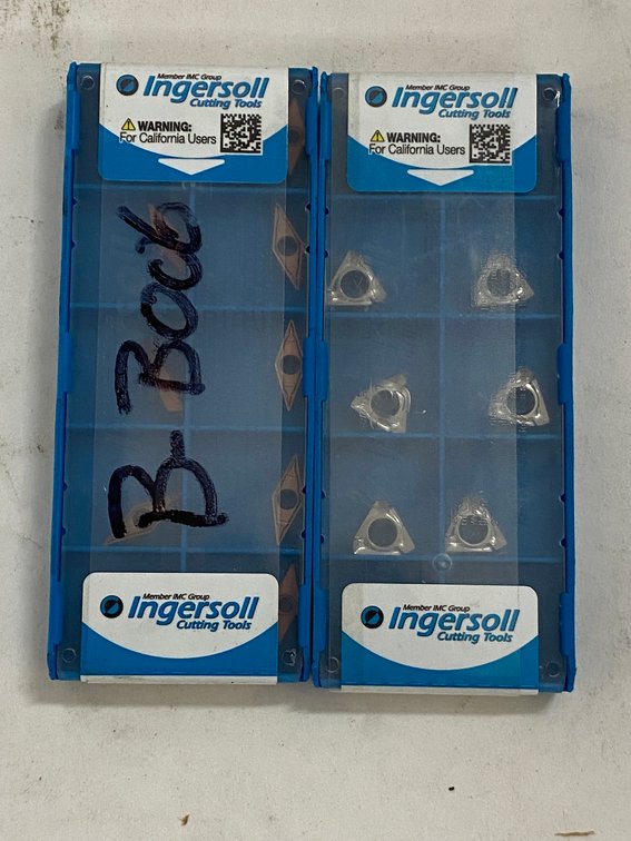 (2) Asst Ingersoll 10 Pk Lathe Insert Tooling