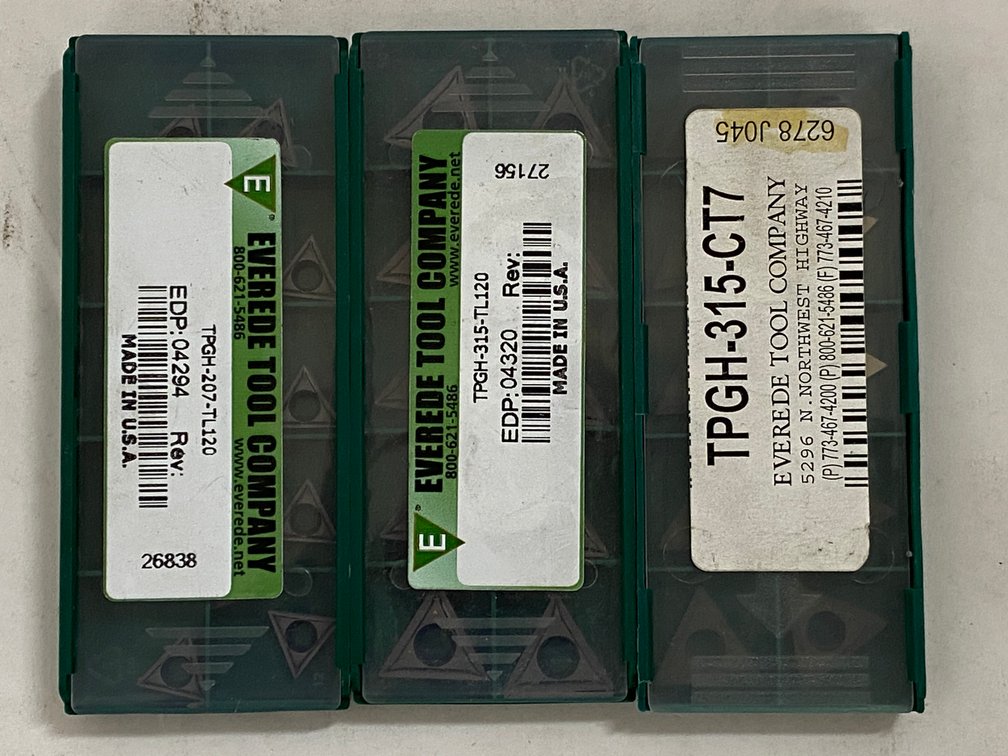 (3) Asst Everede 10 Pk Lathe Insert Tooling