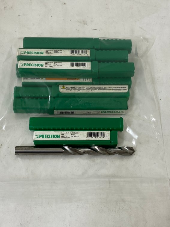 (10) Precision 5/16" Solid Carbide Bit