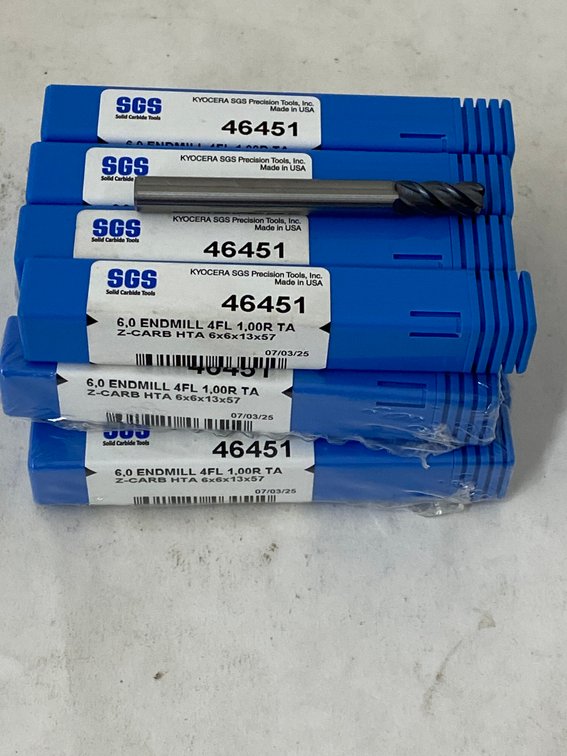 (14) Kyocera Z-Carb HTA 6x6x13x57 End Mills