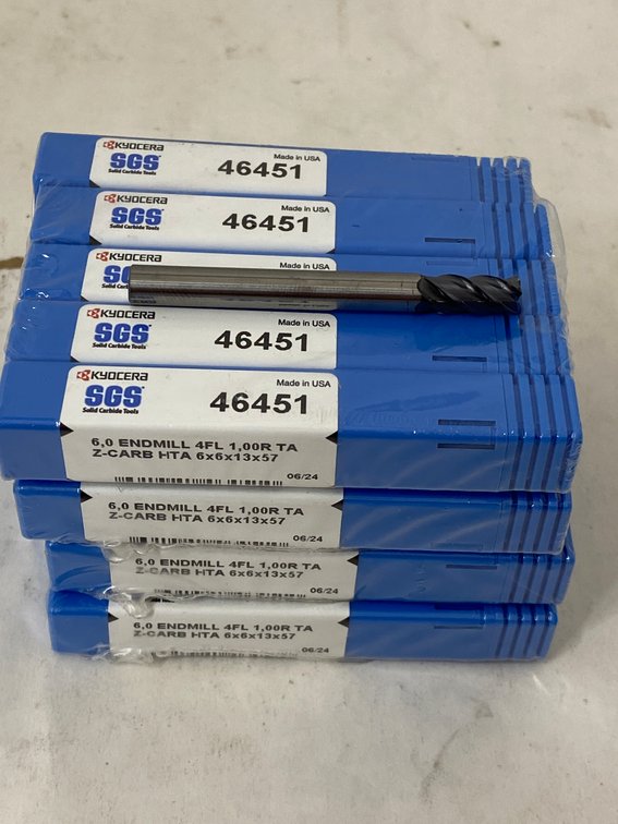 (20) Kyocera Z-Carb HTA 6x6x13x57 End Mills