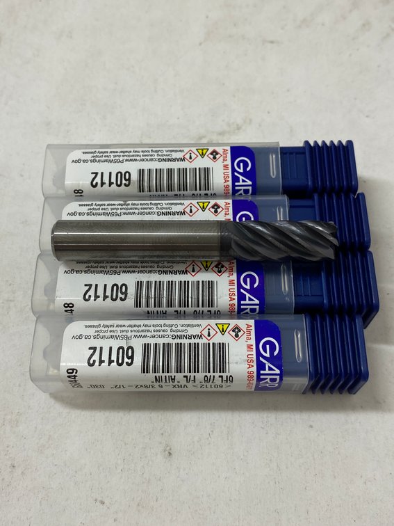 (5) Garr 6FL 3/8"x2 1/2" End Mills