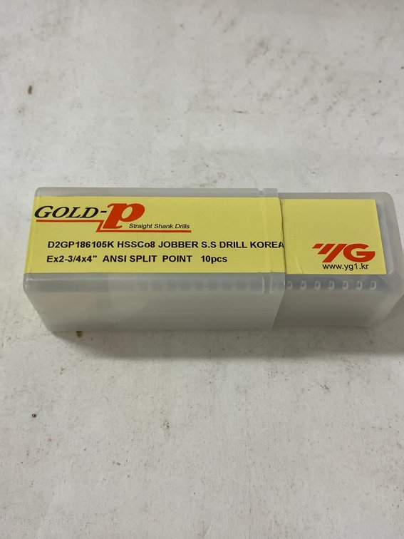 (10) YG HSSCO8 Drill Bits
