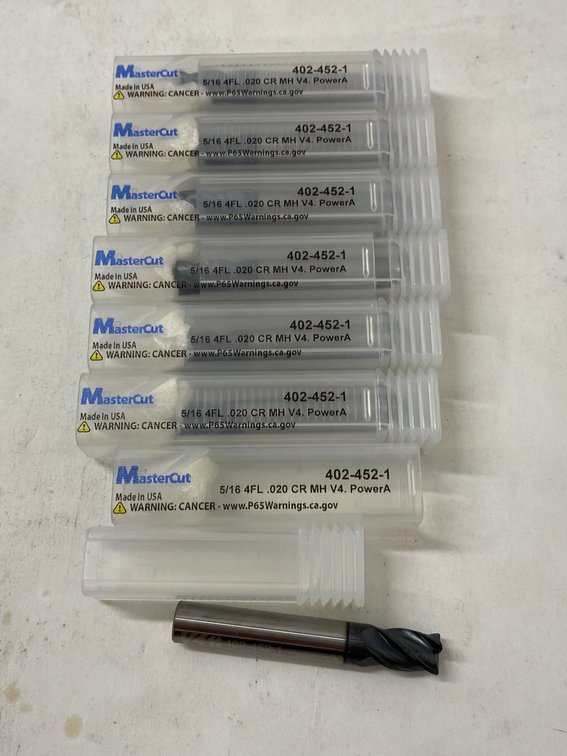 (7) Mastercut 5/16 End Mill