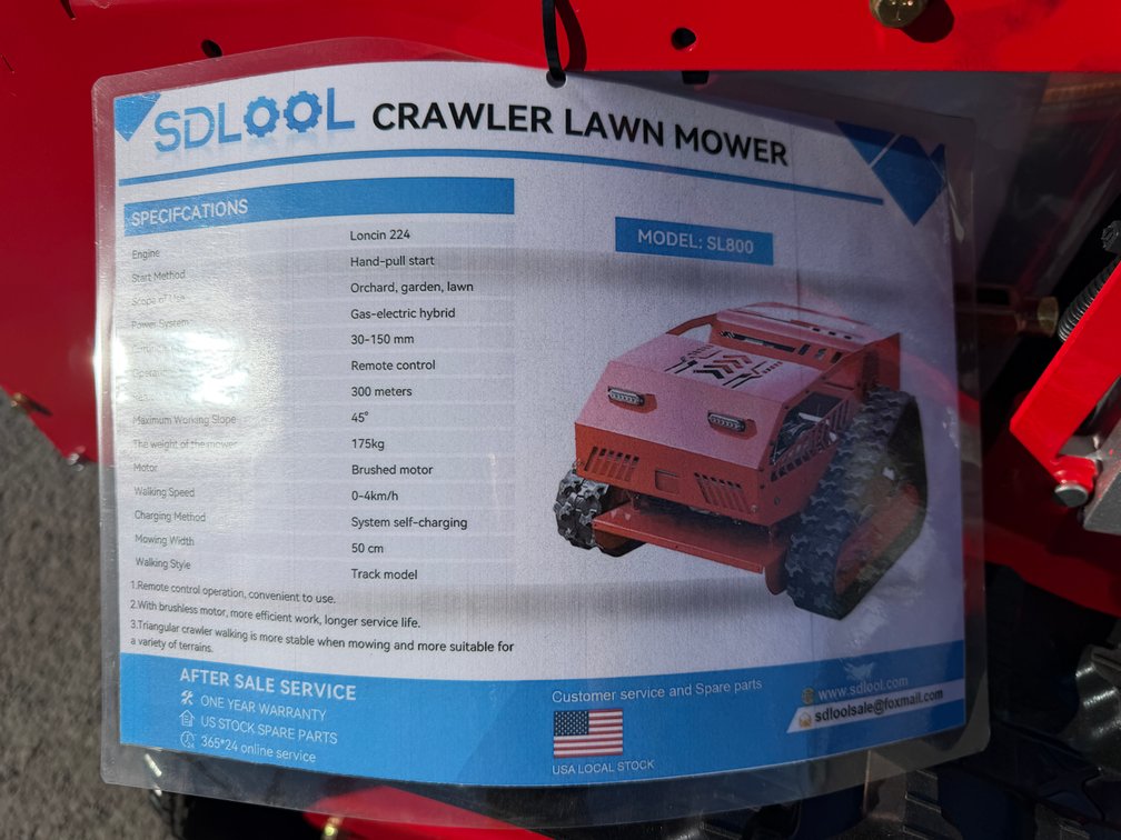 New SDLOOL Remote Controlled Crawler Lawn Mower