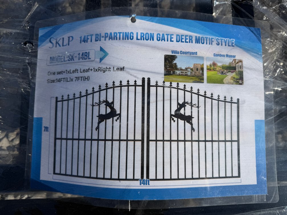 (2X) New SKLP 14' BI-Parting Driveway Gates