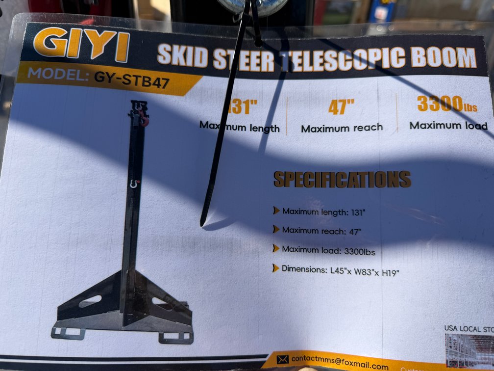 (2X) New GIYI Quick Attach Telescopic Booms