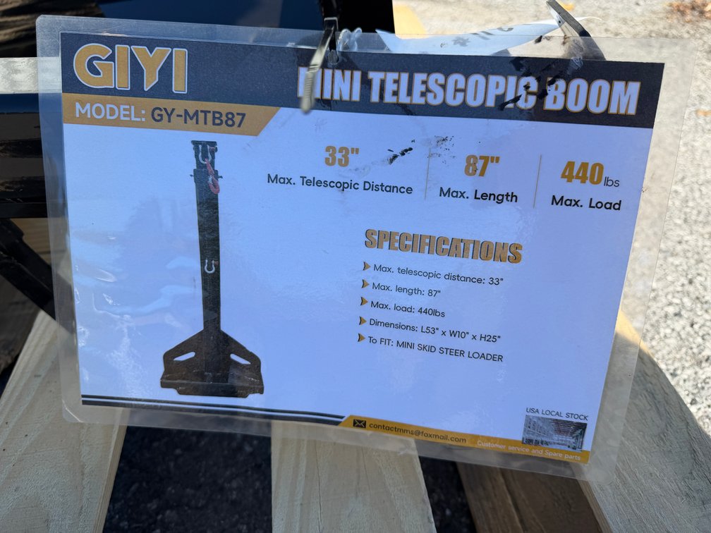 (2X) New GIYI Mini Quick Attach Telescopic Booms