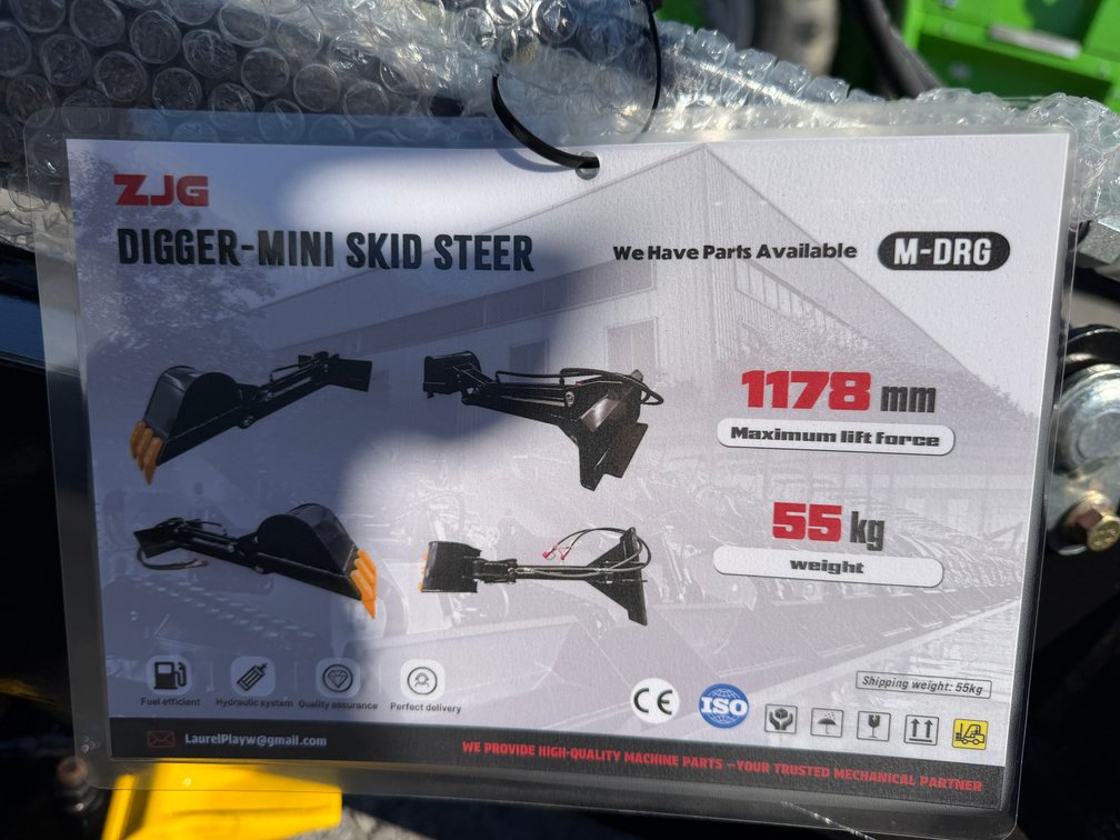 New ZLG Mini Quick Attach Backhoe Attachment