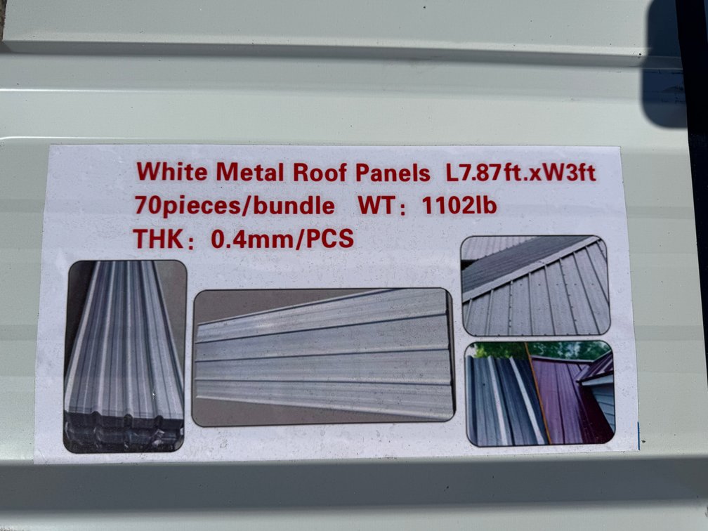 (2) Packs New White 7.87' Metal