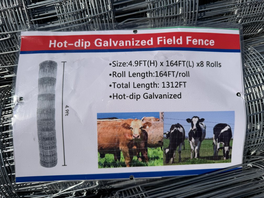(8) Rolls New 4.9' X 164' Field Fence