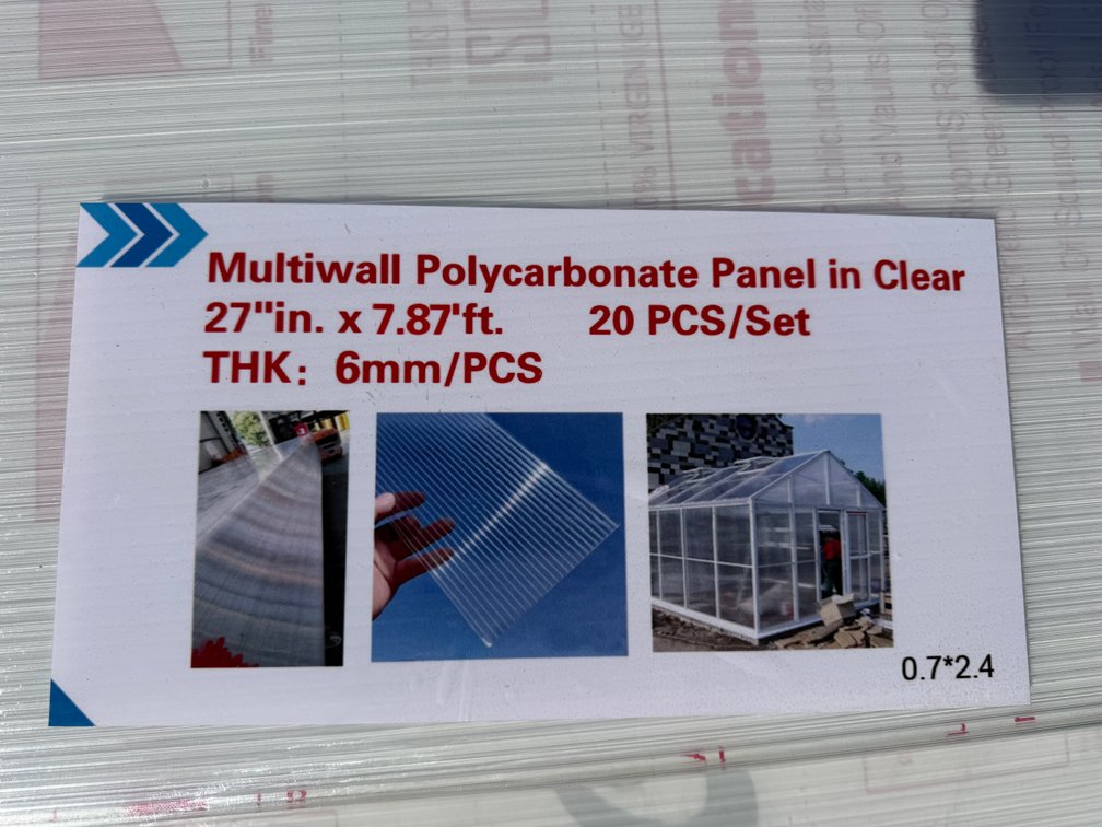 (2) Packs New 7.87' Polycarbonate Panels
