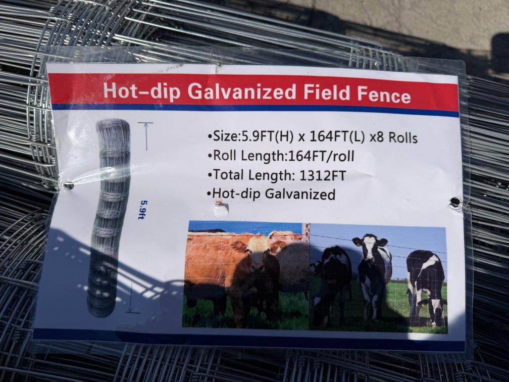 (8) Rolls New 4.9' X 164' Field Fence