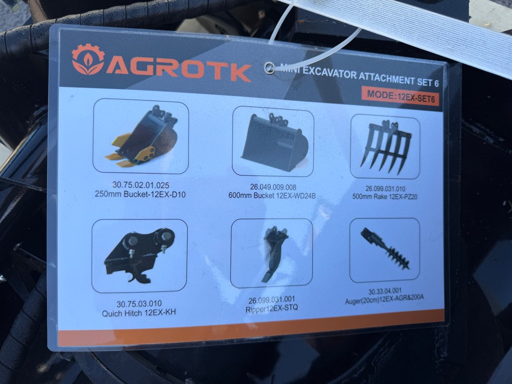 New Skid Lot AGT Mini Excavator Attachments