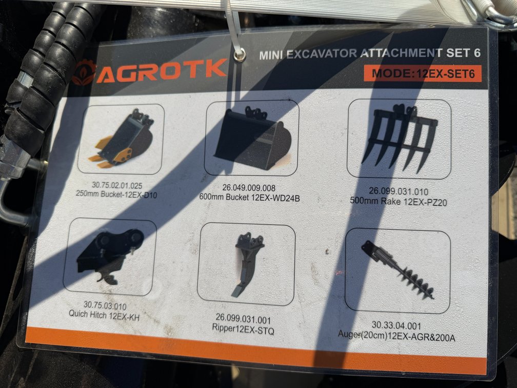 New Skid Lot AGT Mini Excavator Attachments
