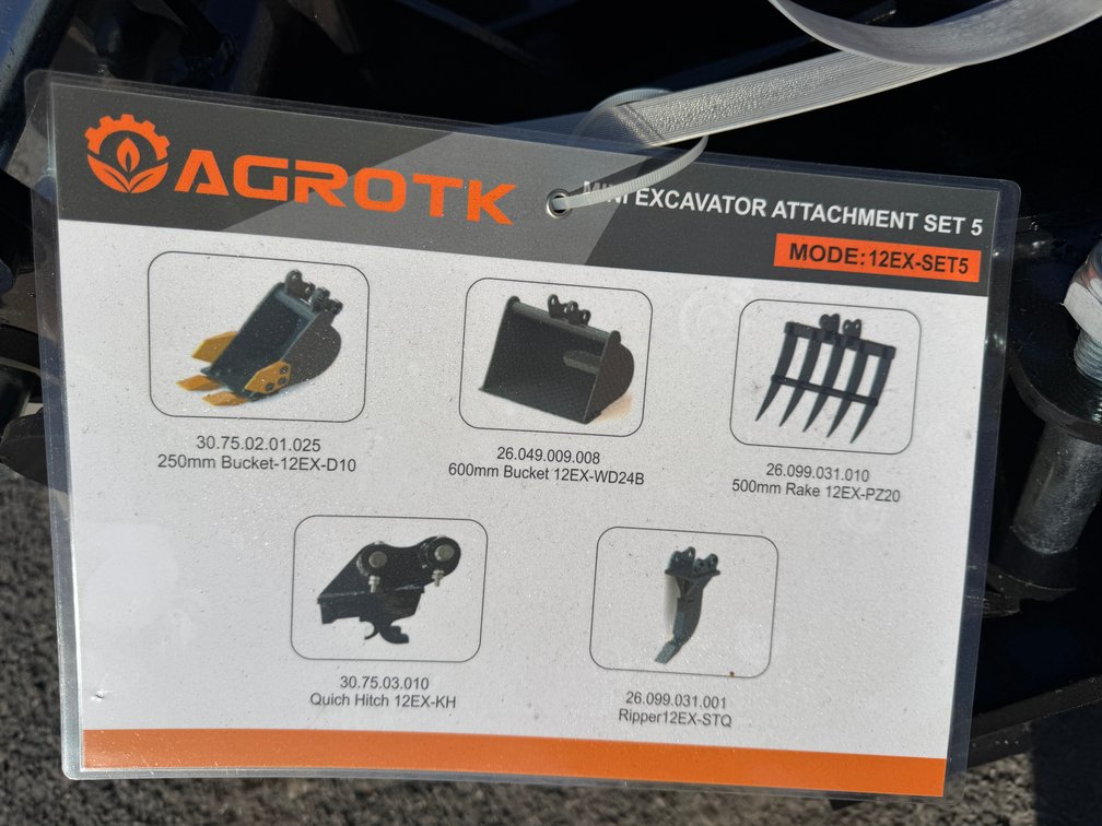 New Skid Lot AGT Mini Excavator Attachments
