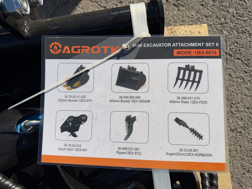 New Skid Lot AGT Mini Excavator Attachments