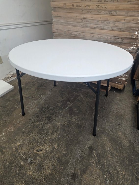 (15) PCS New 48" Round Blow Mold White Table