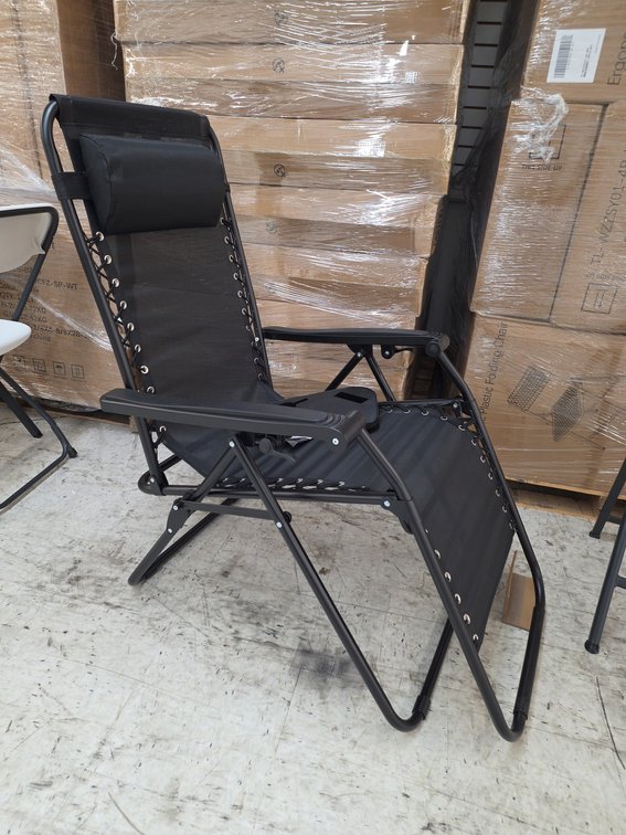(16) PCS New Black Zero Gravity Folding Chair