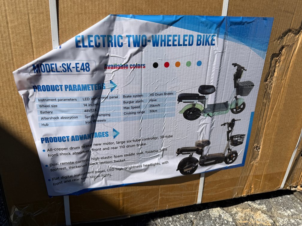 New SKLP Electric 2 Wheeled Bike