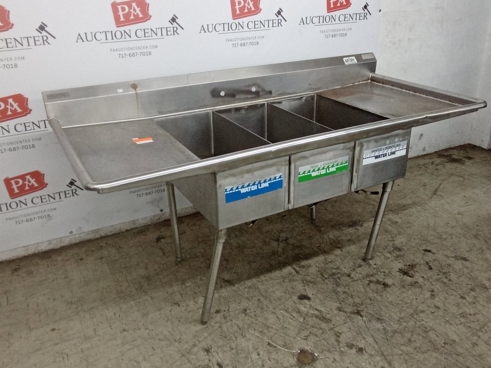 Stainless 3-Bay Commercial Sink