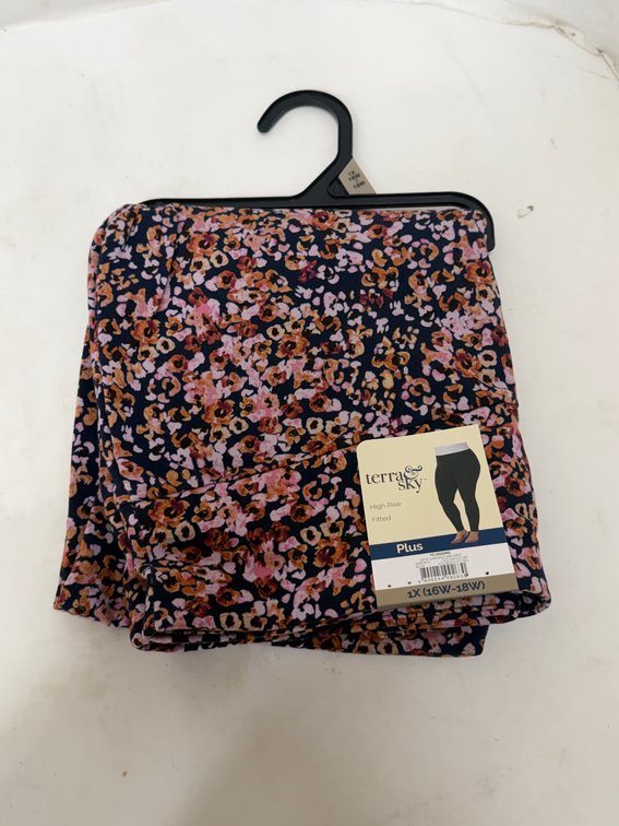 (12x Bid) Terra & Sky High Rise Leggings-1X