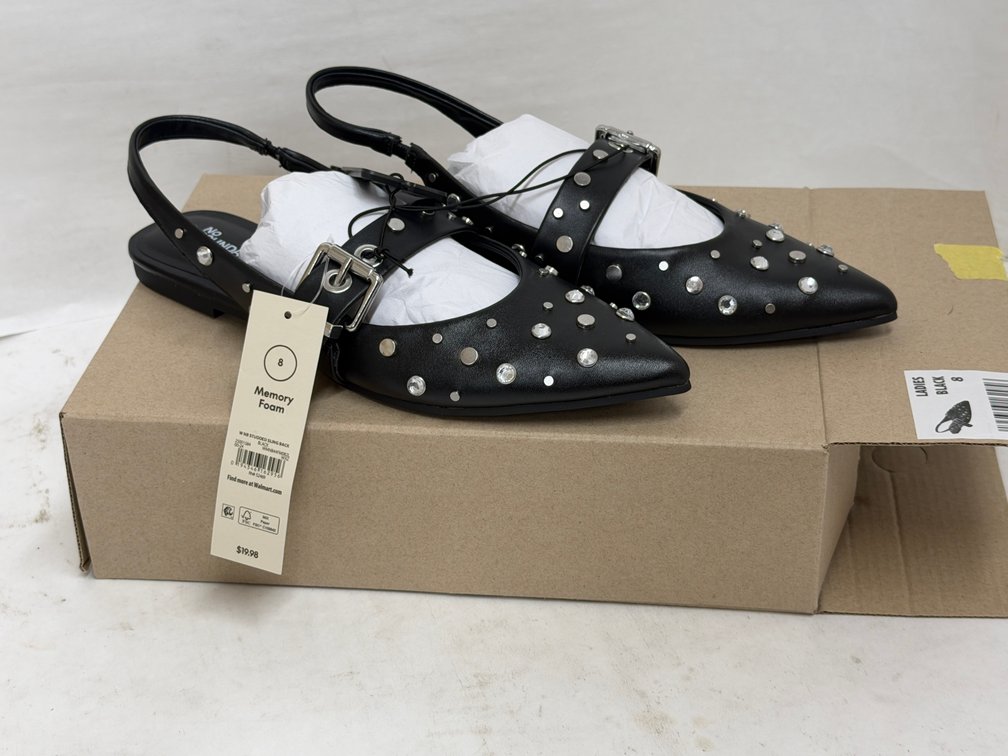 (12x Bid) No Boundaries MF Studded Sling Back Shoes-8