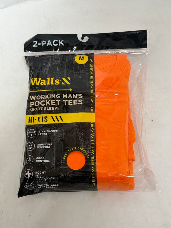 (20x Bid) Walls 2 Pk SS Pocket T-Shirts-Medium