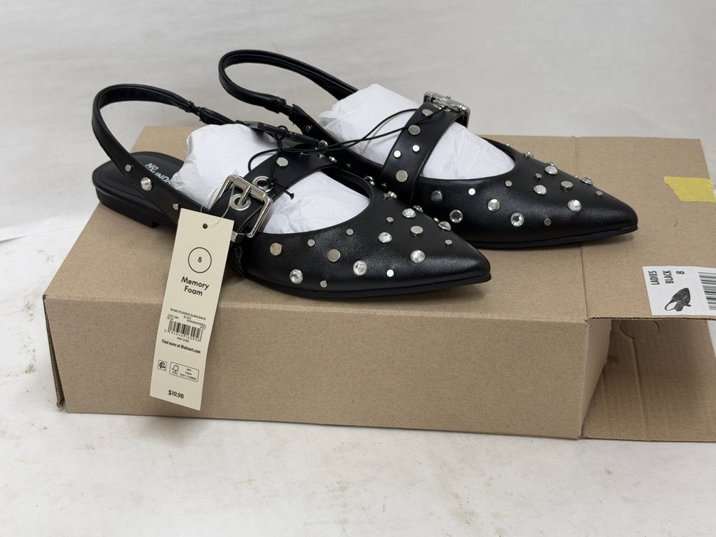 (12x Bid) No Boundaries MF Studded Sling Back Shoes-8