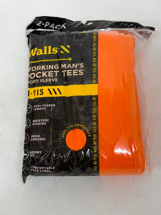 (12x Bid) Wall's 2 Pk Hi Vis Pocket Tees-3X
